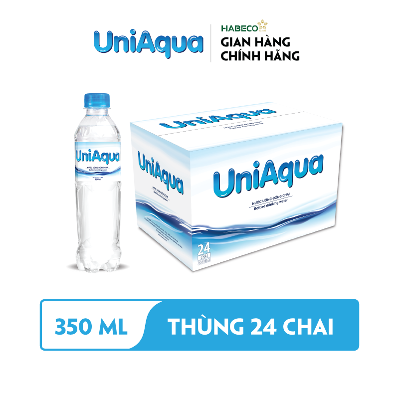 Nước uống đóng chai UniAqua - Thùng 24 chai 350ml