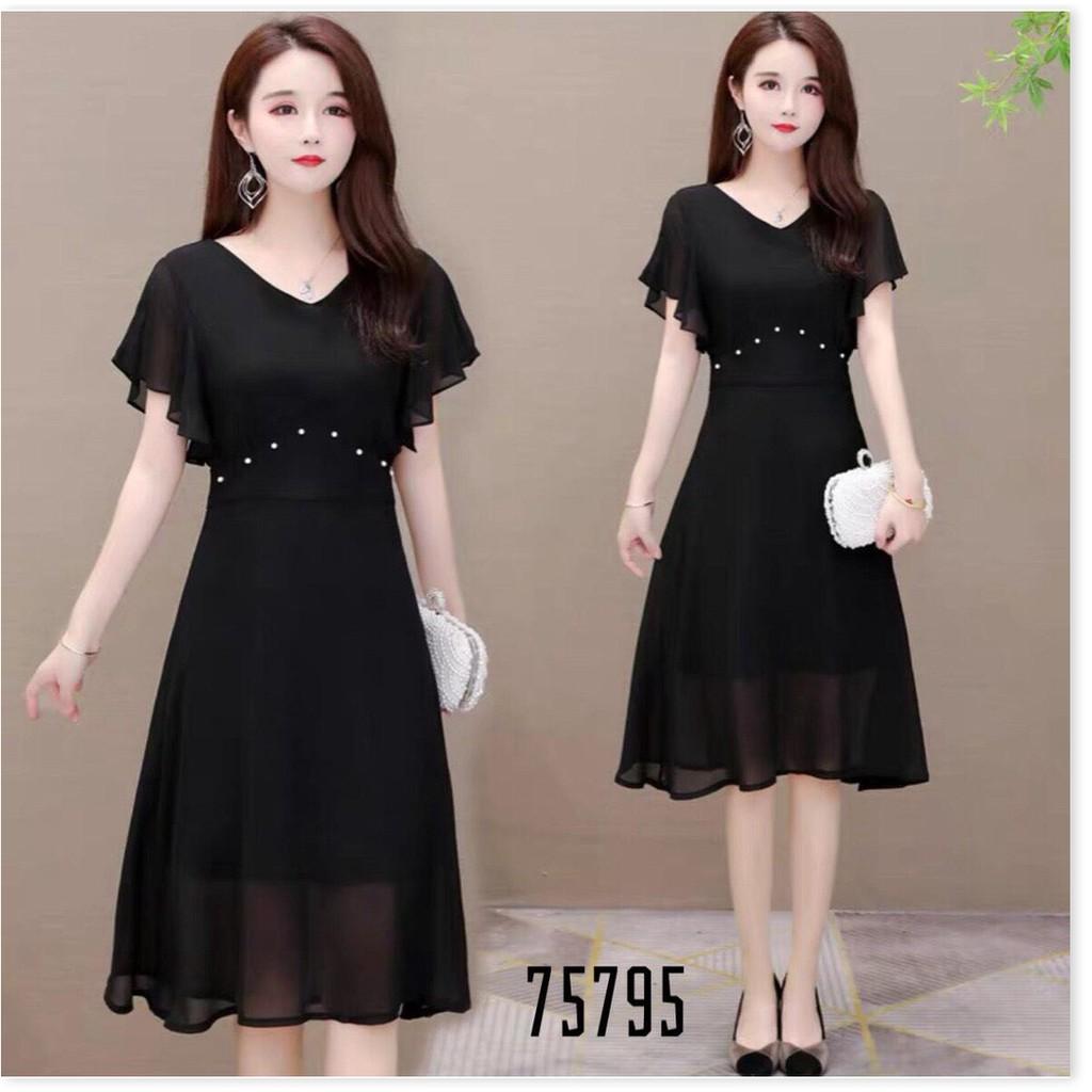 ĐẦM XÒE VINTAGE NỮ CỔ CHỮ V SIÊU SANG