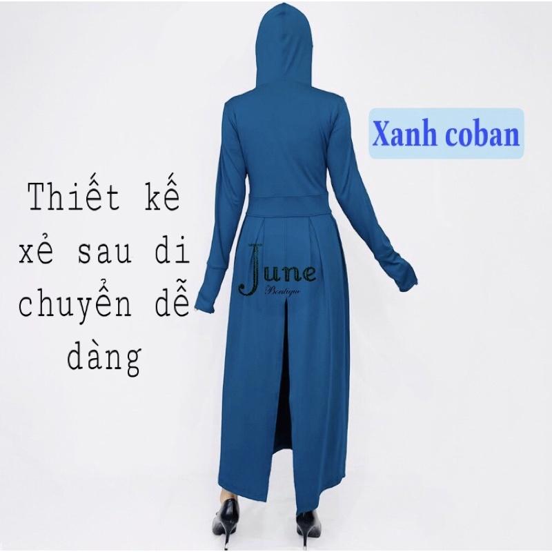 Áo chống nắng nữ áo chống nắng toàn thân, áo nắng dáng dài chất liệu vải hột xoài cao cấp