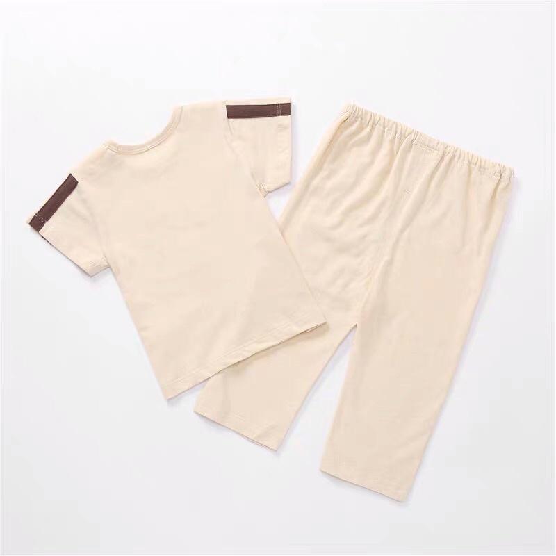 bộ quần áo cộc hè cho bé sơ sinh 100% organic cotton hữu cơ tự nhiên thoáng mát không hoá chất an toàn cho bé