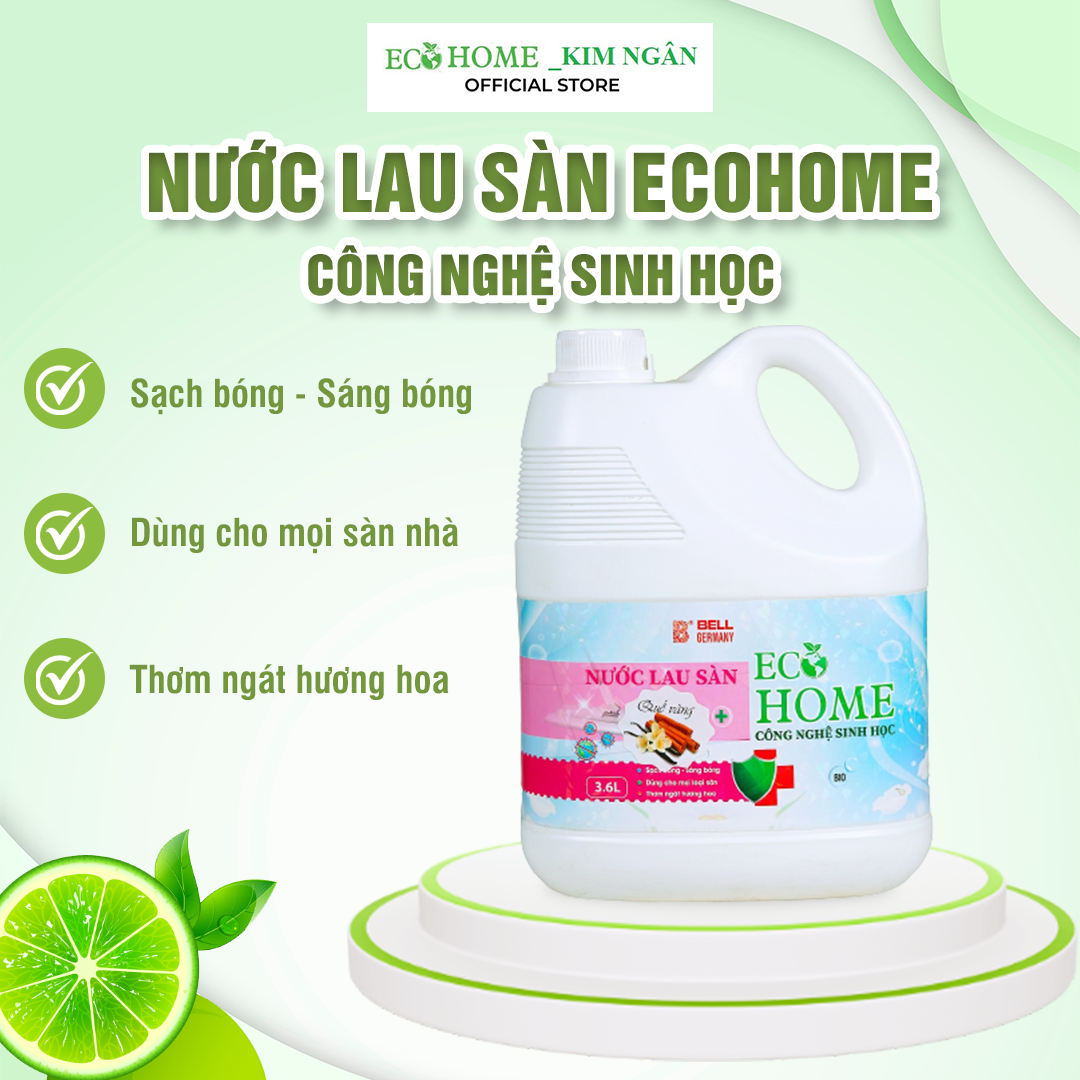 Nước Lau sàn Công Nghệ Sinh Học ECOHOME Kim Ngân Store Giúp Làm Sạch Bụi Bẩn, Vết Ố Trên Sàn Nhà Một Cách Sáng Bóng