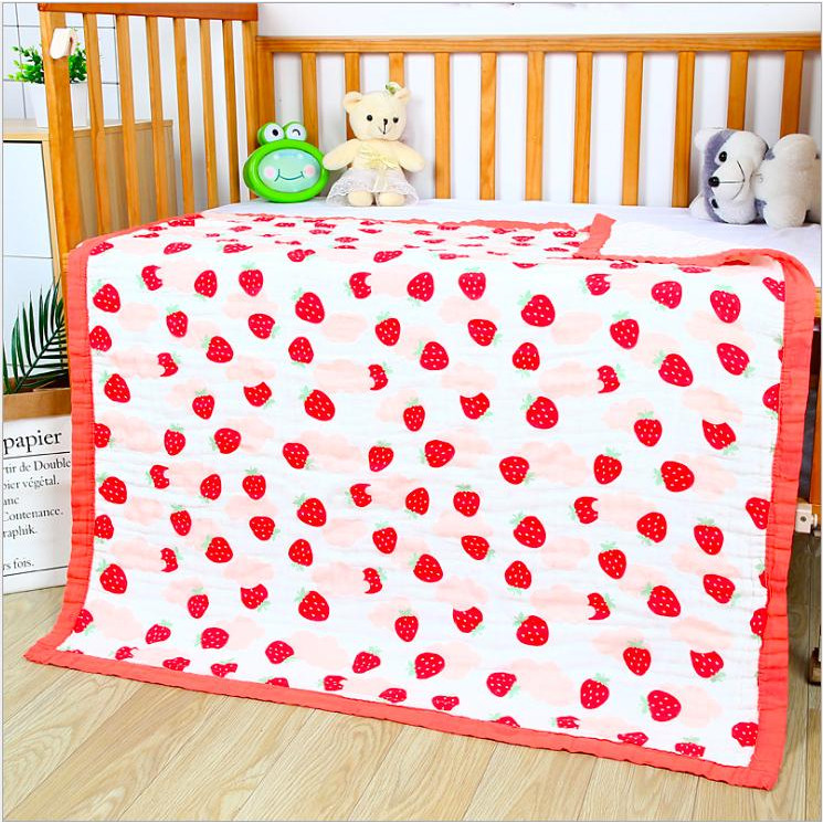 Chăn xô sợi tre bo viền 4 lớp cho bé chọn mẫu tùy thích