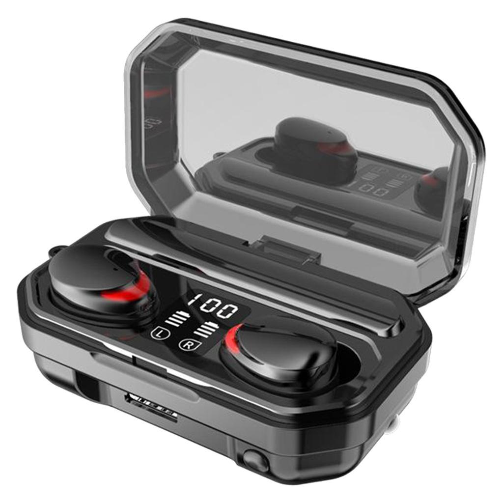 Wireless Bluetooth V5.1 Headphones Sweatproof with Mic & Charging Box
