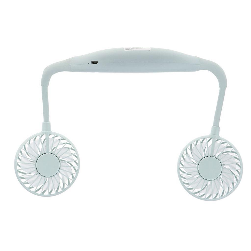 USB Rechargeable Neckband Fan Hands Free Portable Wearable Mini Fan