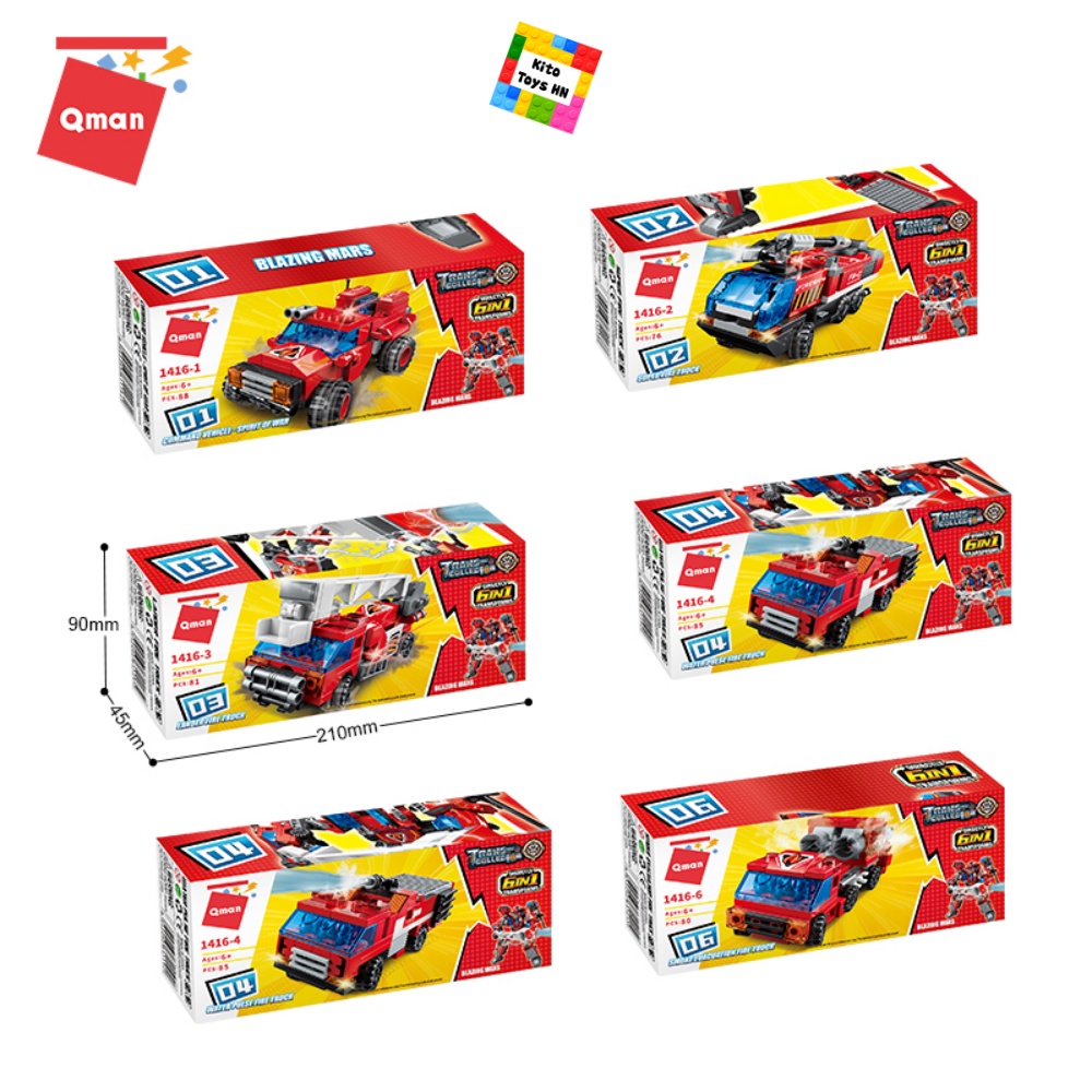 Bộ Lắp Ghép Đồ Chơi Lego Qman 1416 Người Máy Robot Sao Hỏa Rực Rỡ 498 Mảnh Ghép Cho Trẻ Từ 6 Tuổi