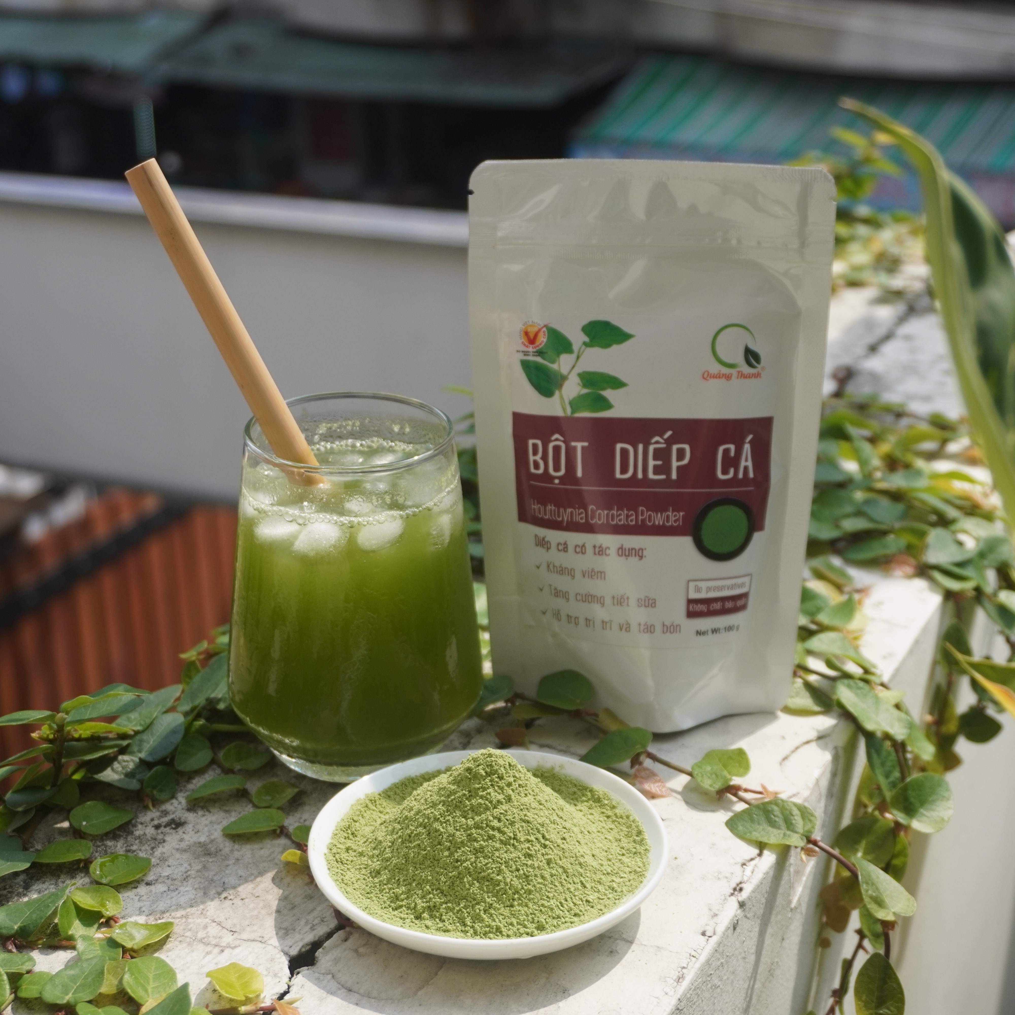 Combo 3 gói Bột Rau Sức Khỏe Quảng Thanh - Quà tặng ý nghĩa cho gia đình - Diếp cá 100g,Rau má 100g,Cần tây 50g