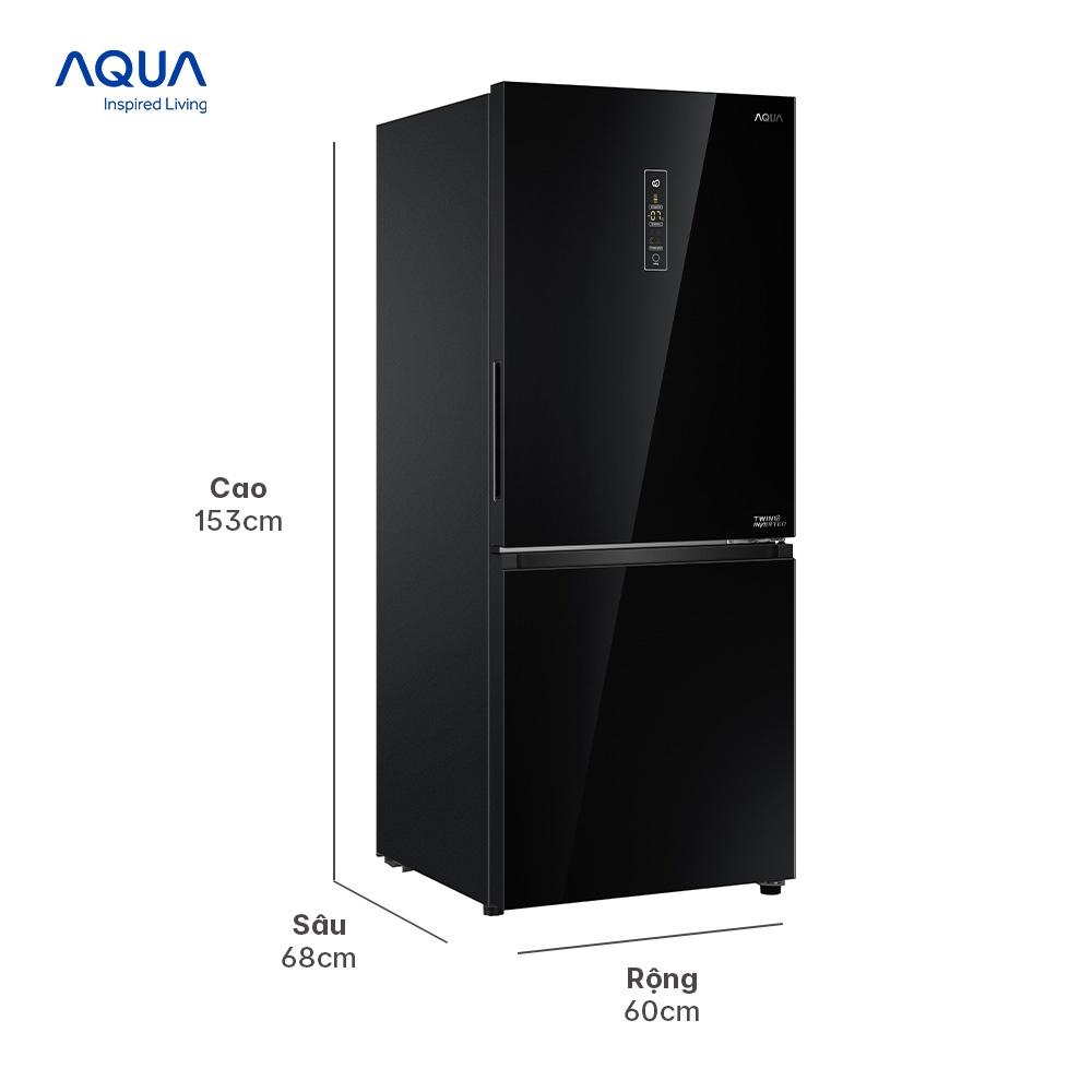 Tủ lạnh ngăn đông dưới Aqua 260 Lít AQR-IG298EB(GB) - Hàng chính hãng - Chỉ giao HCM, Hà Nội, Đà Nẵng, Hải Phòng, Bình Dương, Đồng Nai, Cần Thơ