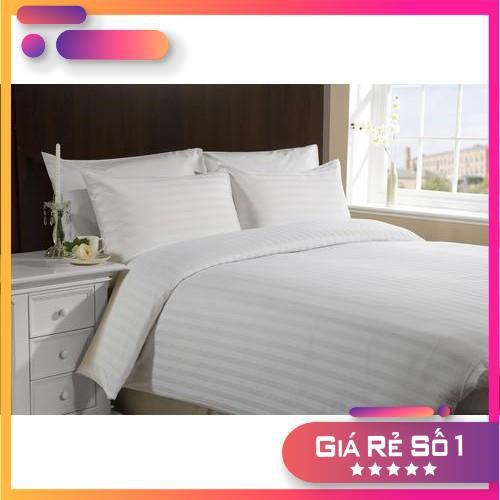 Bộ drap cotton sọc cho khách sạn