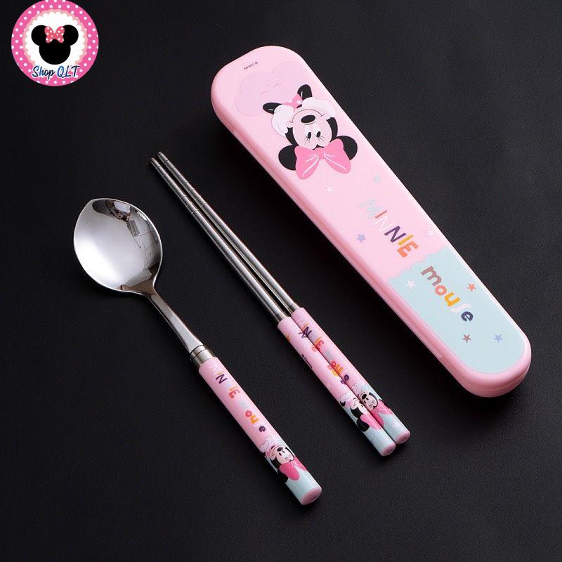 Bộ Đũa Thìa Inox siêu đẹp hãng DlSNEY . hình hoạt hình