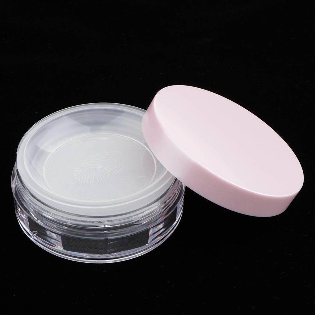 Pink Makeup Loose Blush Case Cosmetic Eyeshadow Storage Container Jar