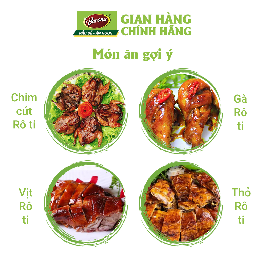 Xốt Gia Vị Hoàn Chỉnh Barona - Rô-Ti 80g