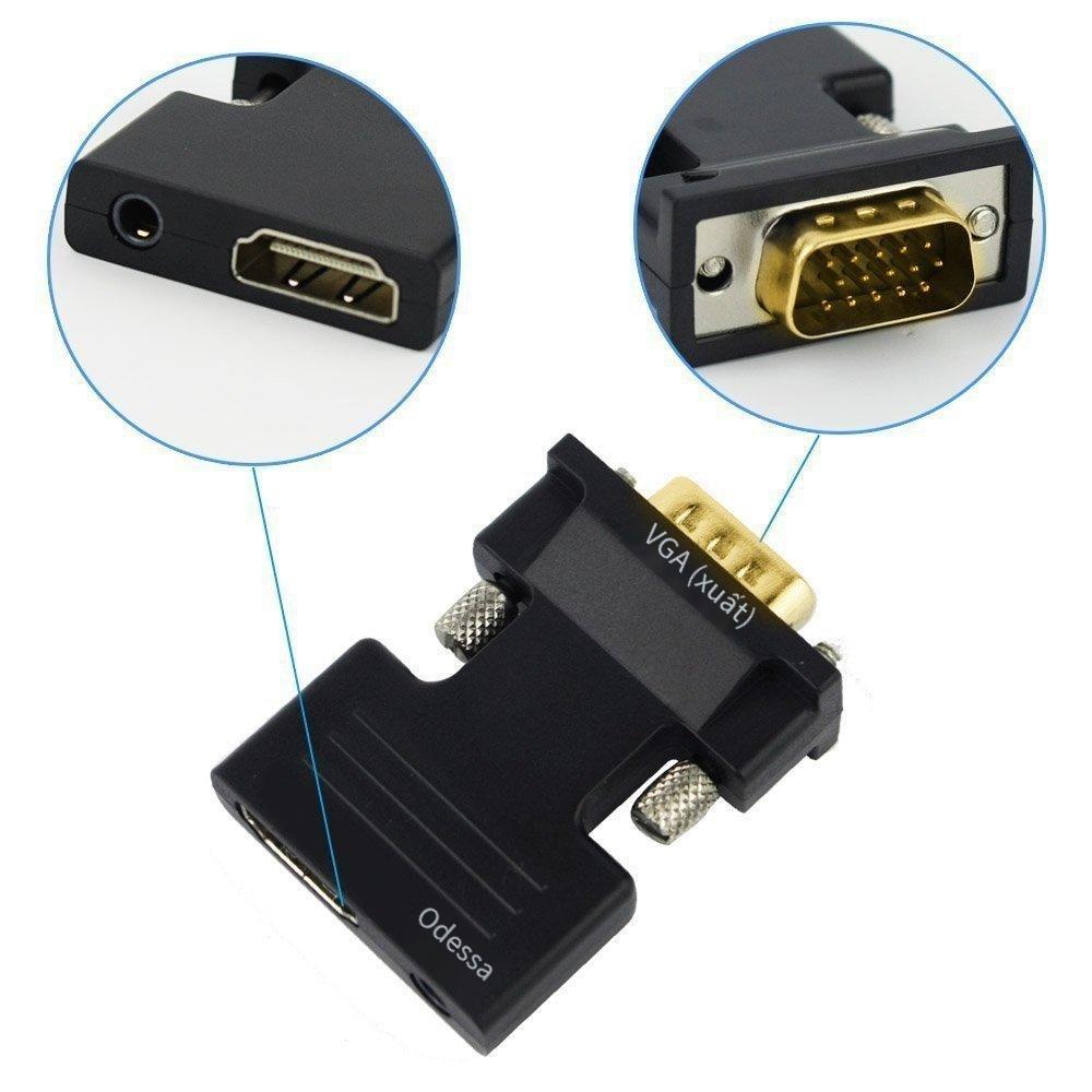 Đặc biệt dòng hdmi nữ sang vga nam có âm thanh HDMI sang VGA máy tính kết nối chuyển đổi máy chiếu dòng độ nét cao