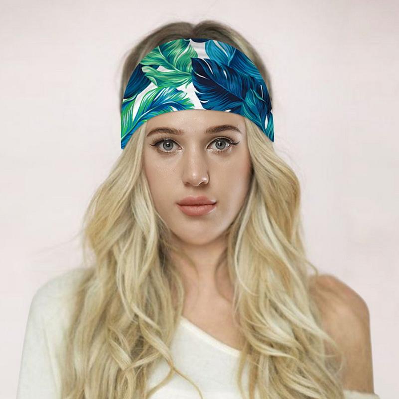 Tie Dye đạp xe Yoga Sport Sweat Band Women Sweatband cho nam giới nữ Yoga Bands Head Sweat Bands An toàn thể thao Color: color 20