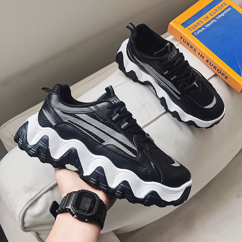 Giày sneaker nam tăng 5cm chiều cao Full Phản Quang chất ngất, giày độn đế thoáng khí, phong cách thời trang  Hàn Quốc