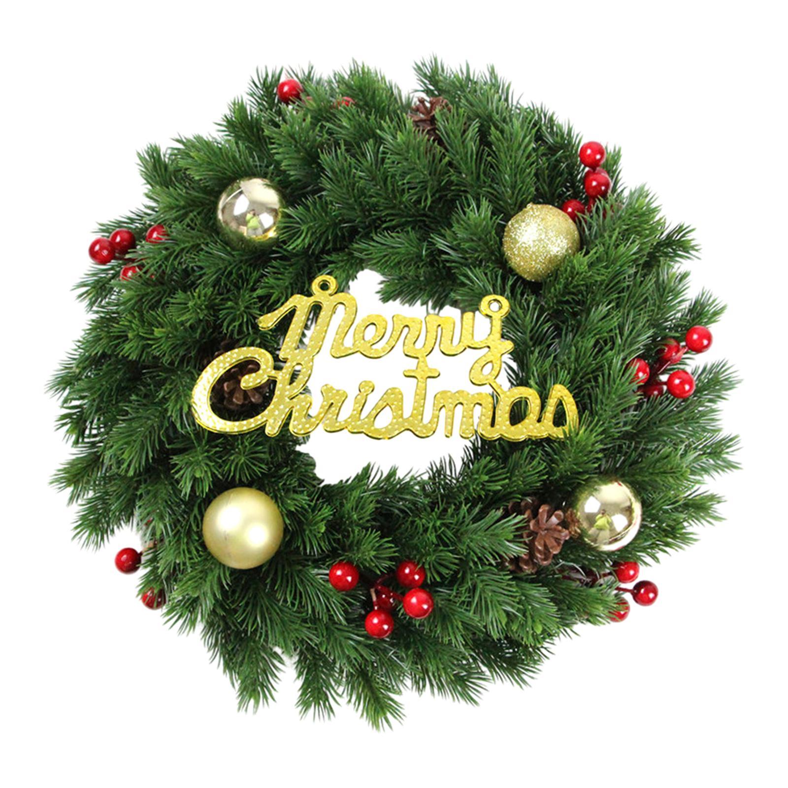 Christmas Wreath Wreath for Front Door Christmas Wreath Door Hanging Holiday Garland Decoration for Bedroom Home Garden Party