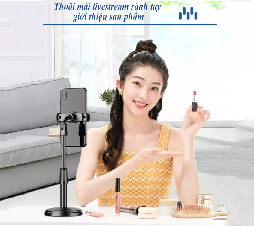 [MALL] giá đỡ điện thoại, chân đế để bàn dùng livestream, quay video, ghi hình xoay 360 độ - Hàng Chính hãng DODODIOS