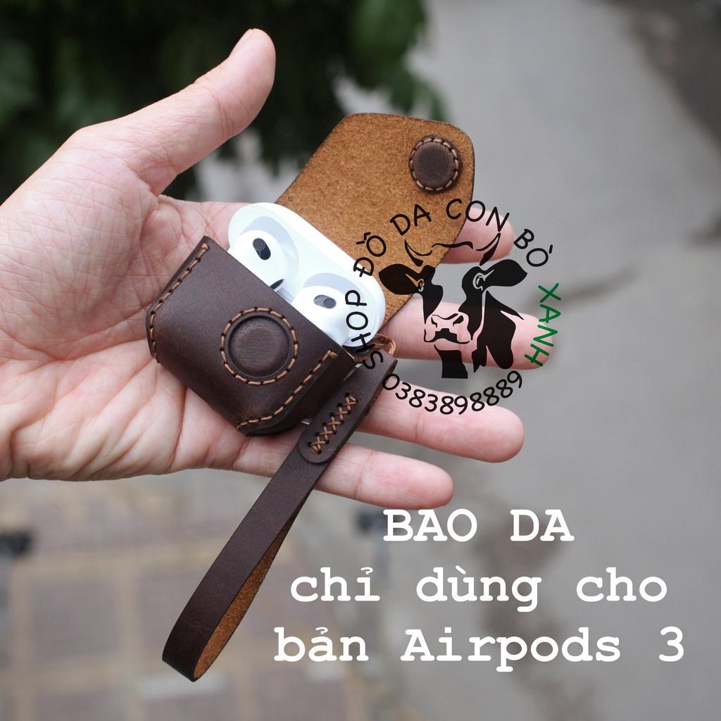 Bao da dành cho Apple Airpods 3, Airpod 3, AP3, airpods3, airpod3 handmade da thật