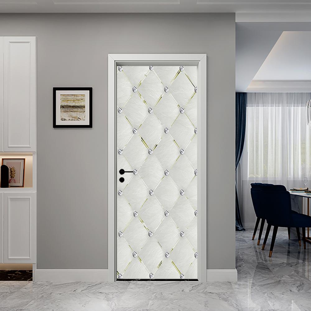 Dán Cửa Hiệu Ứng 3D - Dán Cửa - Dán Tường - Dán Tường Cửa Phòng Khách, Nhà Bếp, Phòng Ngủ, Phòng Tắm - Giấy Dán Tường - Chesterfield - 88*200cm