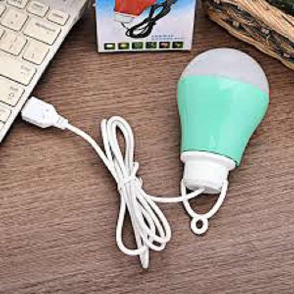 Đèn led tròn cáp USB dùng nguồn laptop, sạc dự phòng... thích hợp đi phượt, cắm trại  ,khi cúp điện - Màu ngẫu nhiên