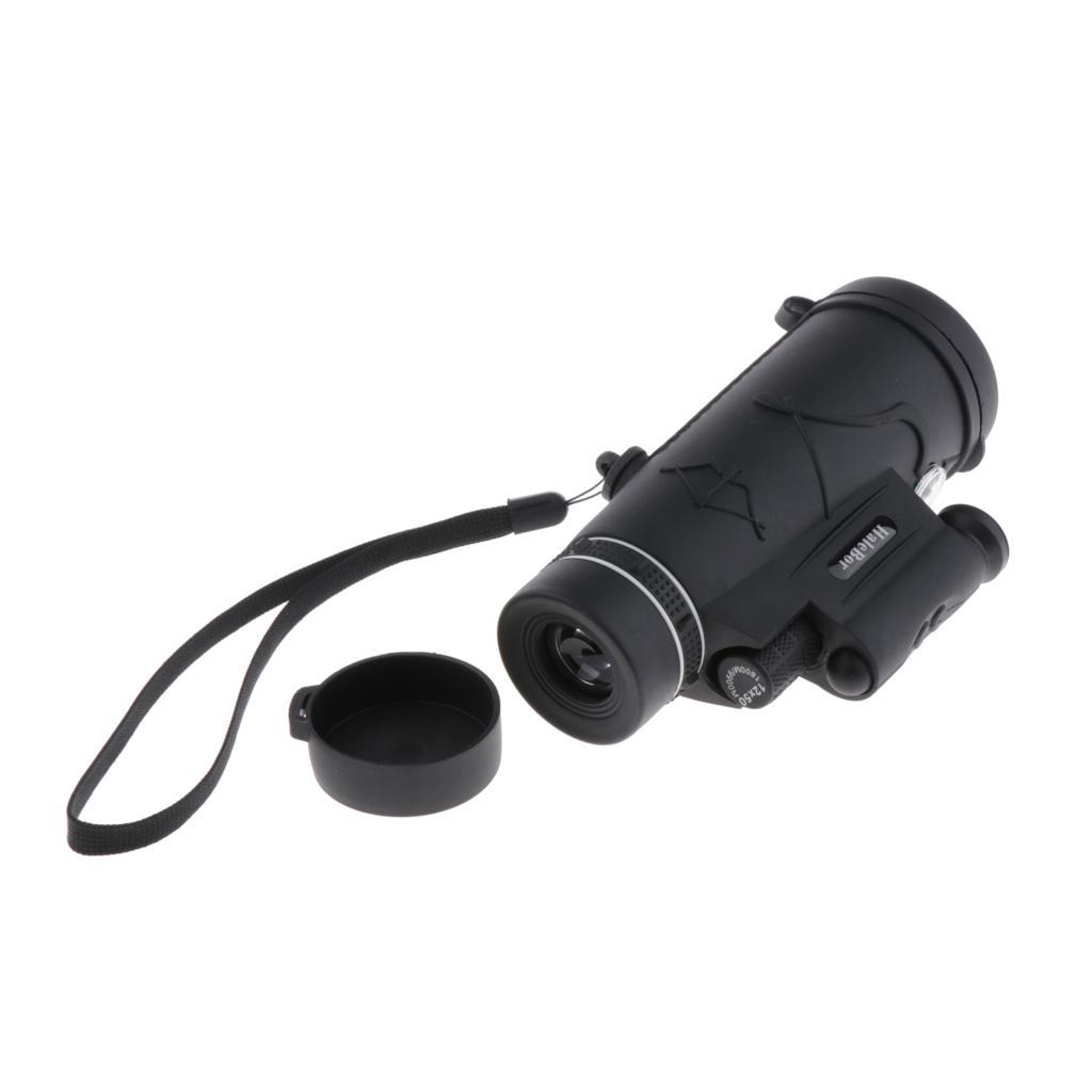 Portable Outdoor 12X Angle Monocular Single Tube Telescope with Phone Clamp