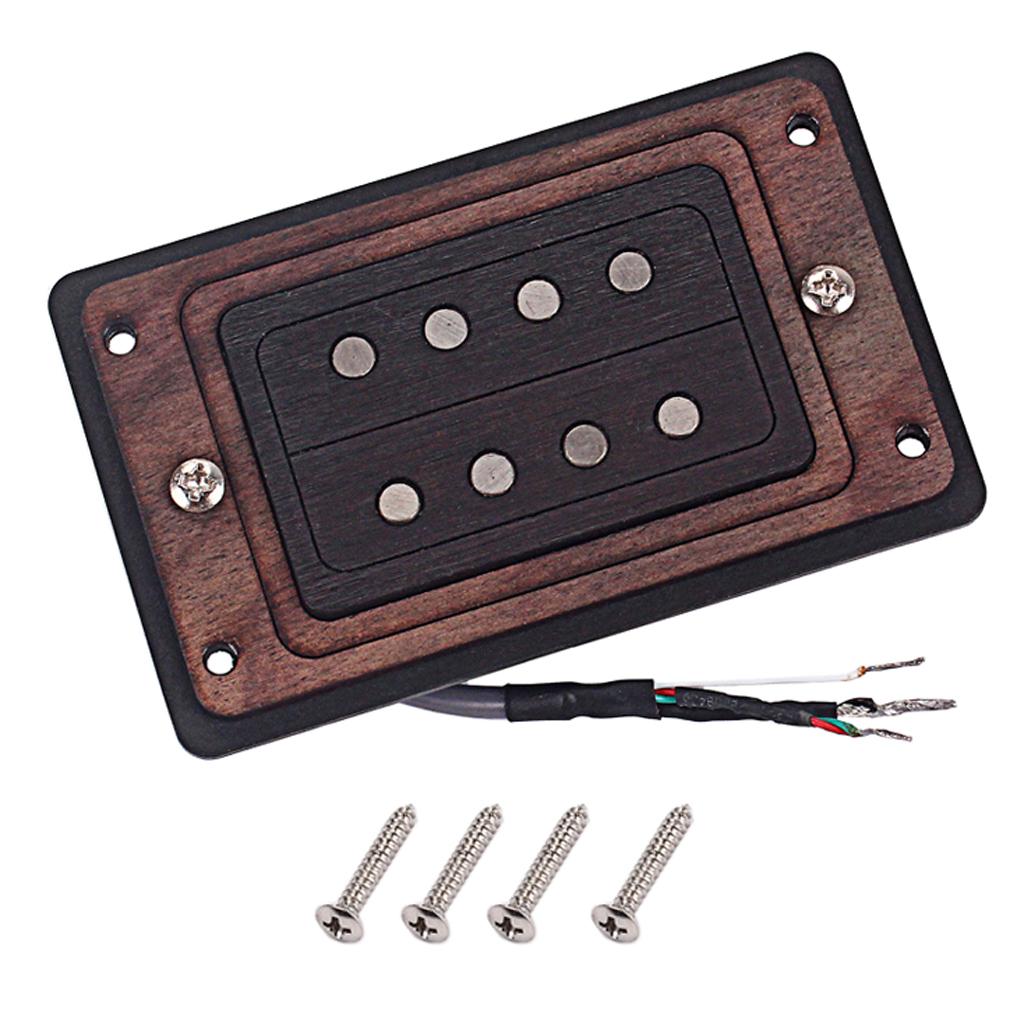 1 Set 4-String Humbucker Pickup With Screws For Cigar Box Guitar/Electronic Ukulele DIY