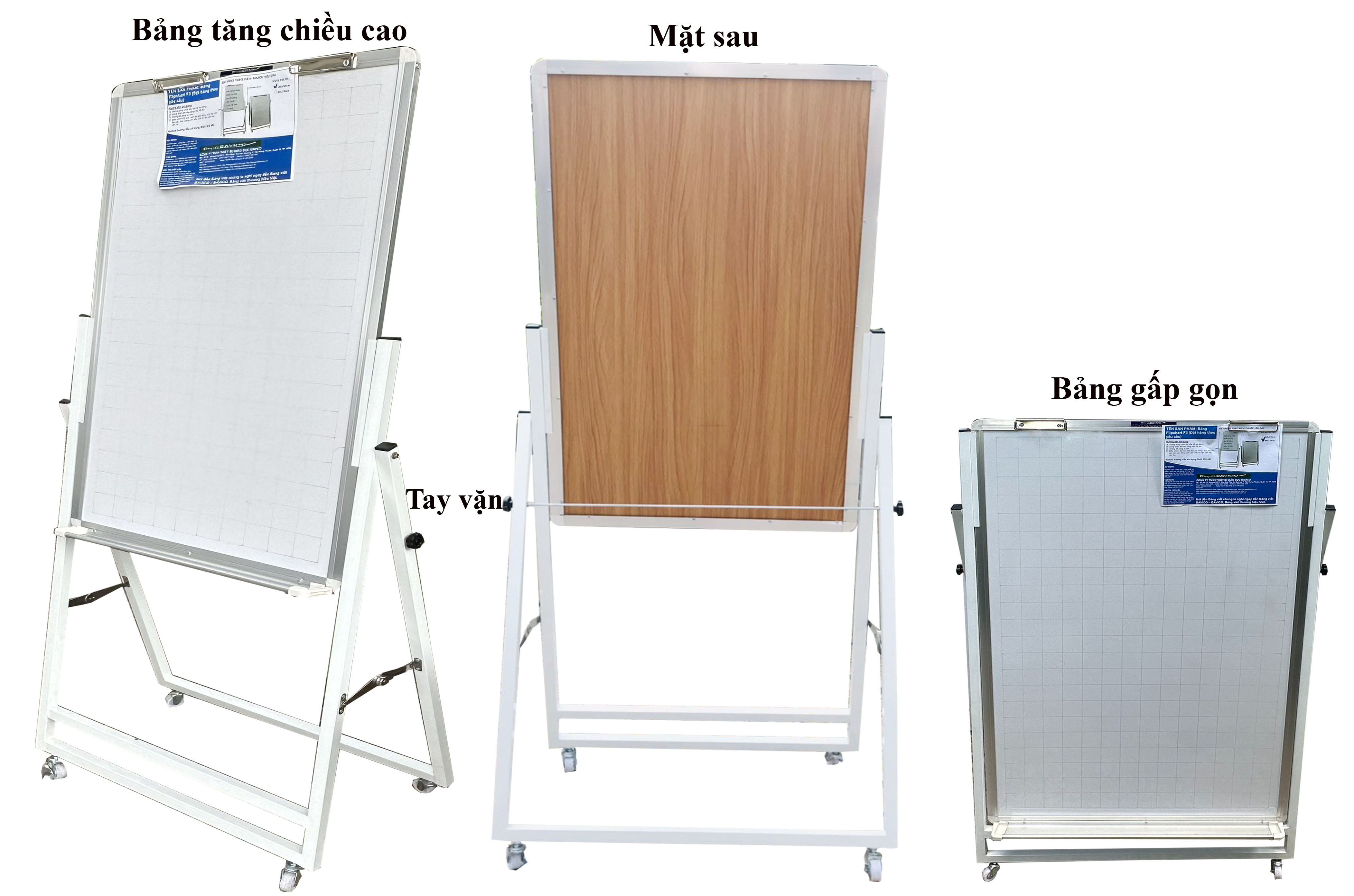 Bảng trắng có chân gấp Flipchart F3 PolyTaiwan 120x80cm