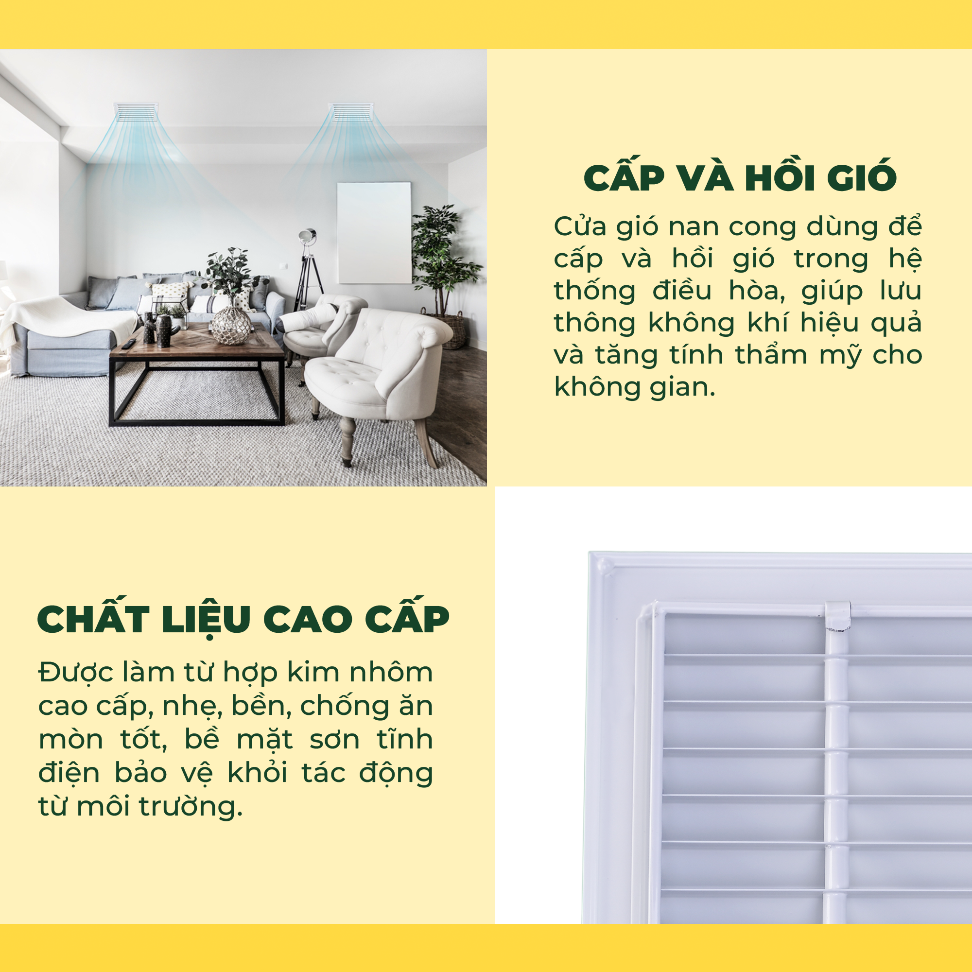 Cửa Gió Nan Cong, Lưu Lượng Gió Cao, Loại Bỏ Bụi Bẩn, Sơn Tĩnh Điện, Asia Green ( Giá bao gồm VAT)