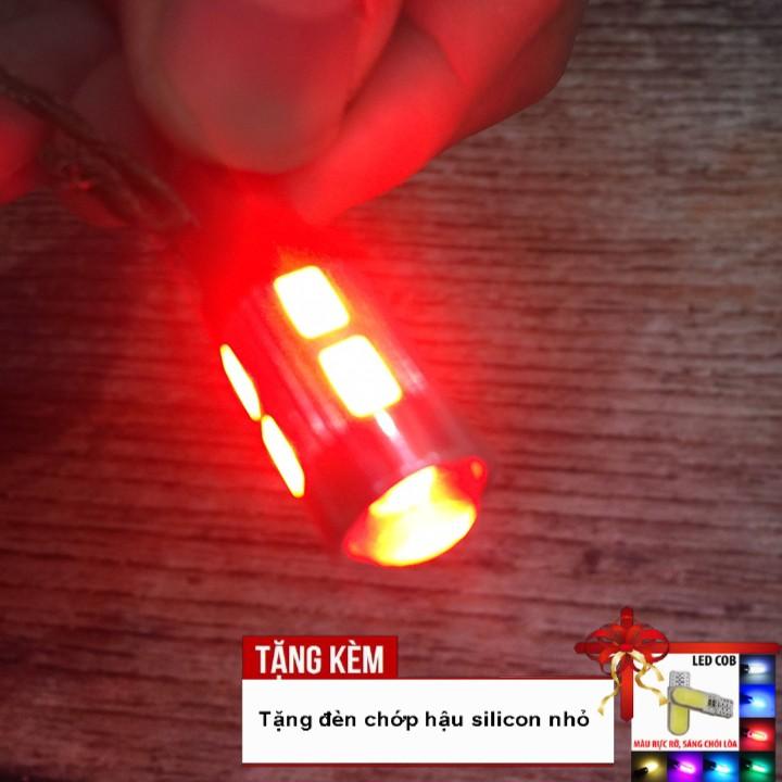 Bộ 02 đèn xi nhan AUDI 10 Led cho xe máy A229-KSL8 - Tặng kèm đèn chớp hậu silicon nhỏ