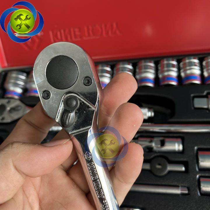 Bộ tuýp Kingtony 9063MR 62 chi tiết hệ mét 1/4 + 3/8 +1/2