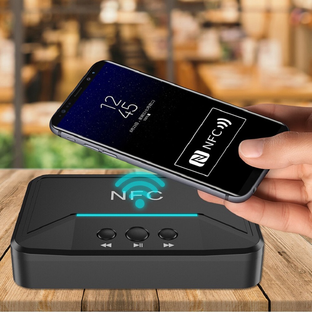 Bộ thu âm thanh bluetooth 5.0 NFC BT200, thiết bị nhận bluetooth biến loa, amply thường thành có bluetooth Music Audio Receiver - hàng chính hãng Vinetteam