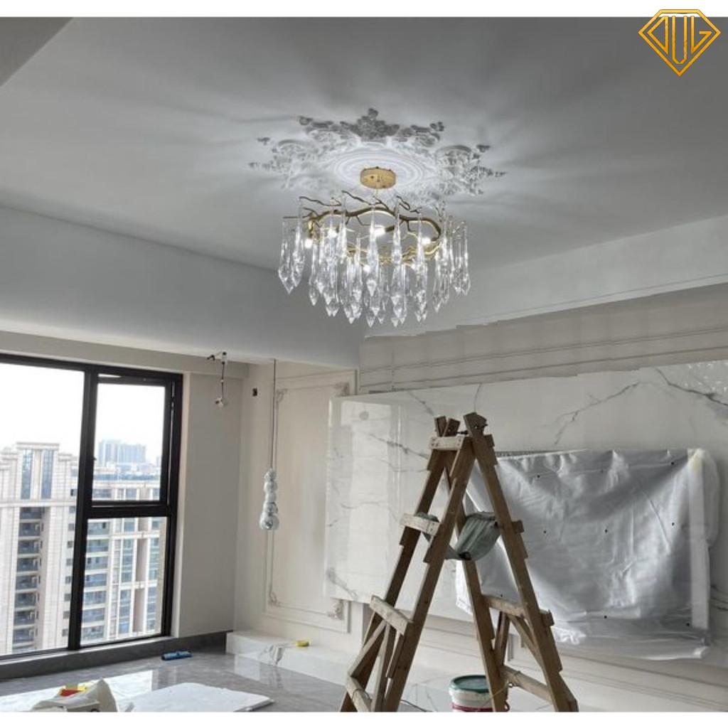 Đèn thả chùm serip nhôm Phale K9 Siêu Sáng, Đèn thả chùm Decor trang trí phòng khách Sang Trọng (Ảnh thật) DVLL