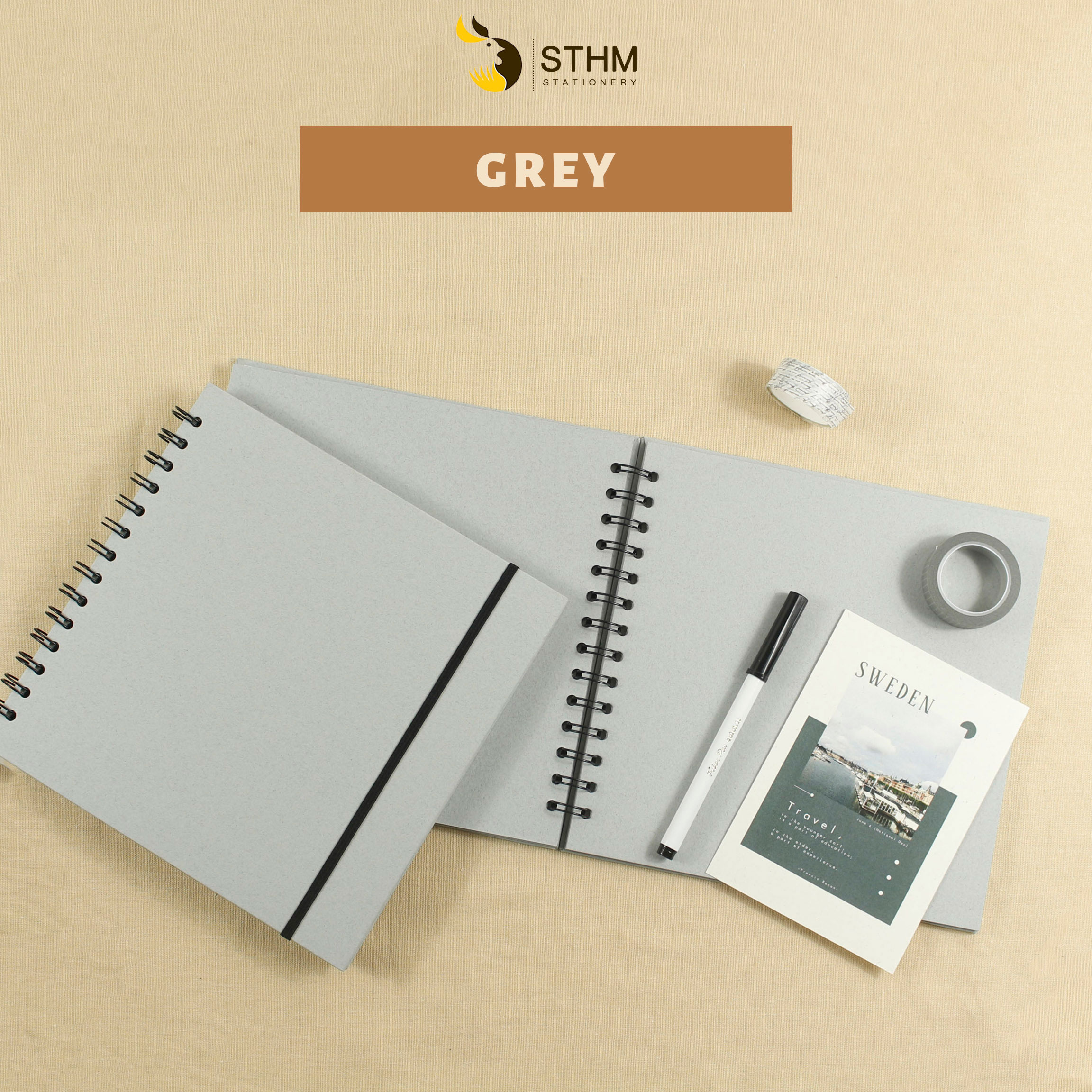 Sổ dán ảnh - Scrapbook 20x20cm 50 trang giấy mỹ thuật cao cấp dày 250gsm - STHM stationery