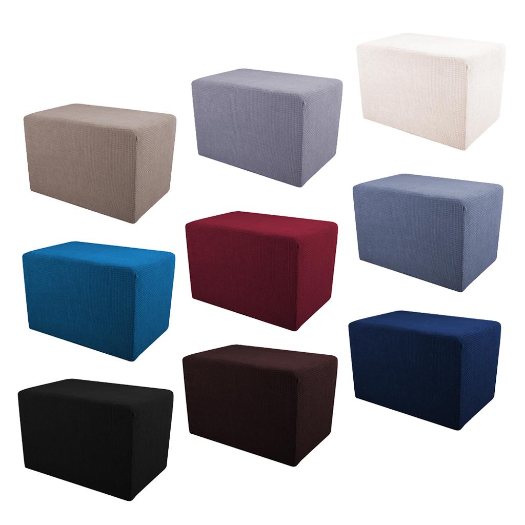 Stretch Ottoman Pouf Cover Footrest Stool Slipcover Protector B