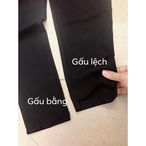 Baggy gấu bằng gấu lệch Công sở (tặng kèm cài áo)