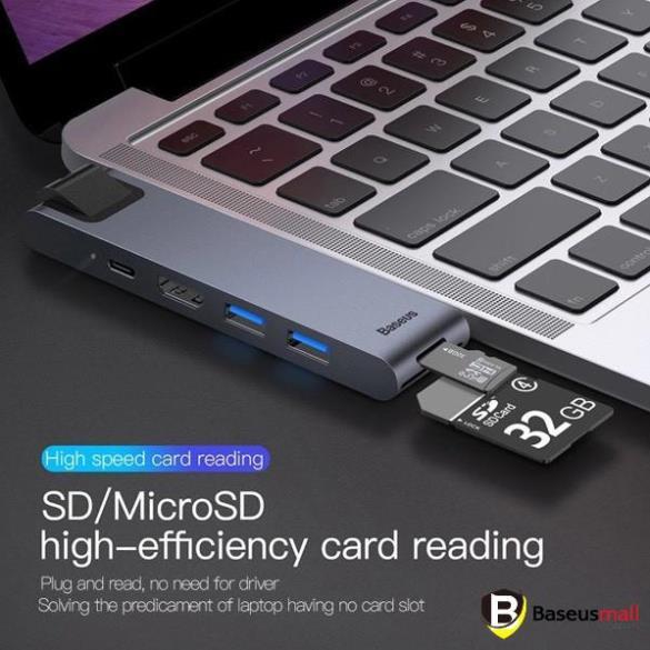 Baseus -BaseusMall VN Hub chuyển Baseus Thunderbolt C Pro 7 in 1 Smart Hub cho Pro 2016/ 2017/ 2018