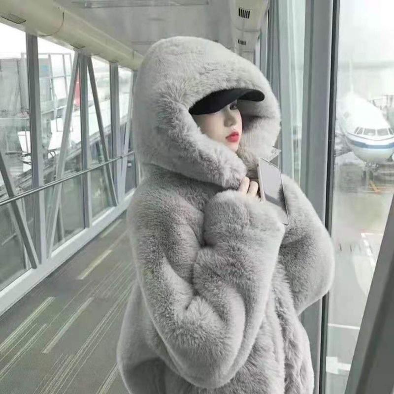 áo khoác lông cao cấp dày và ấm phong cách hàn quốc cá tính