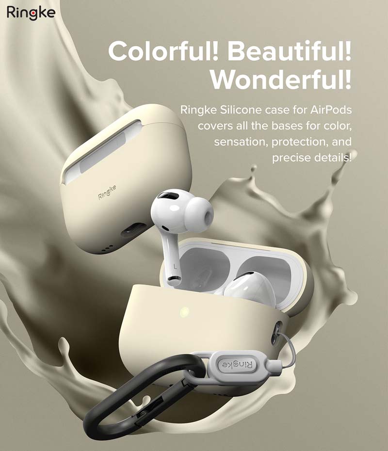 Vỏ Ốp dành cho AirPods Pro 2 RINGKE Silicone - Hàng Chính Hãng