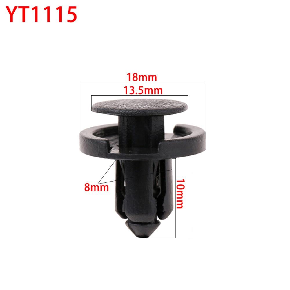 FENDER Set 50 Đinh Tán Nhựa Màu Đen Đường Kính 8mm Cho Xe Hơi