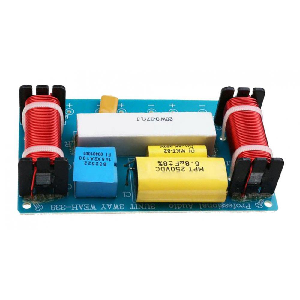 120W 3-Way 3-Unit Audio Speaker Crossover Frequency Divider Stage For 8inch