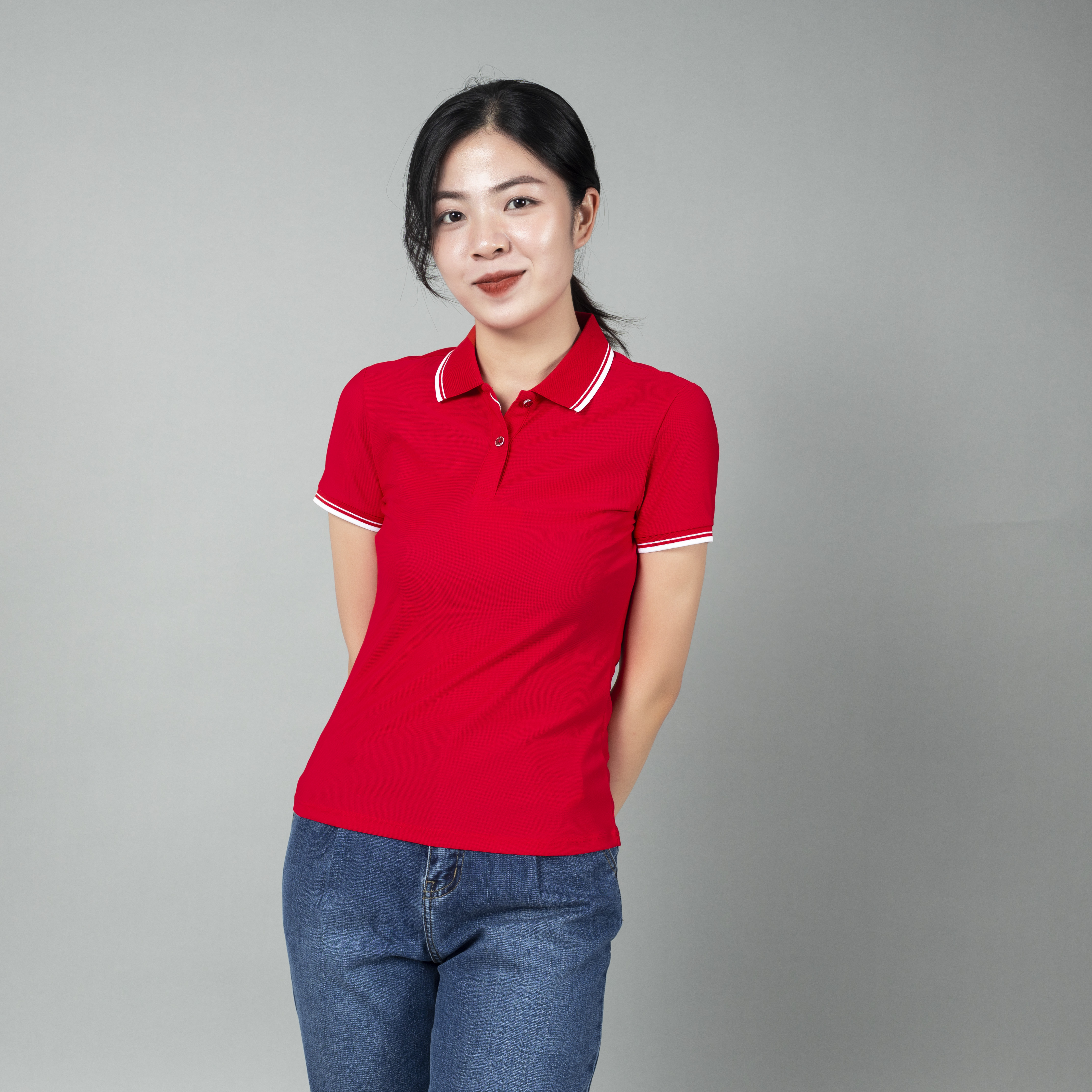Áo thun polo nữ YODY chất liệu airycool thoáng mát phối bo viền cổ APN5380