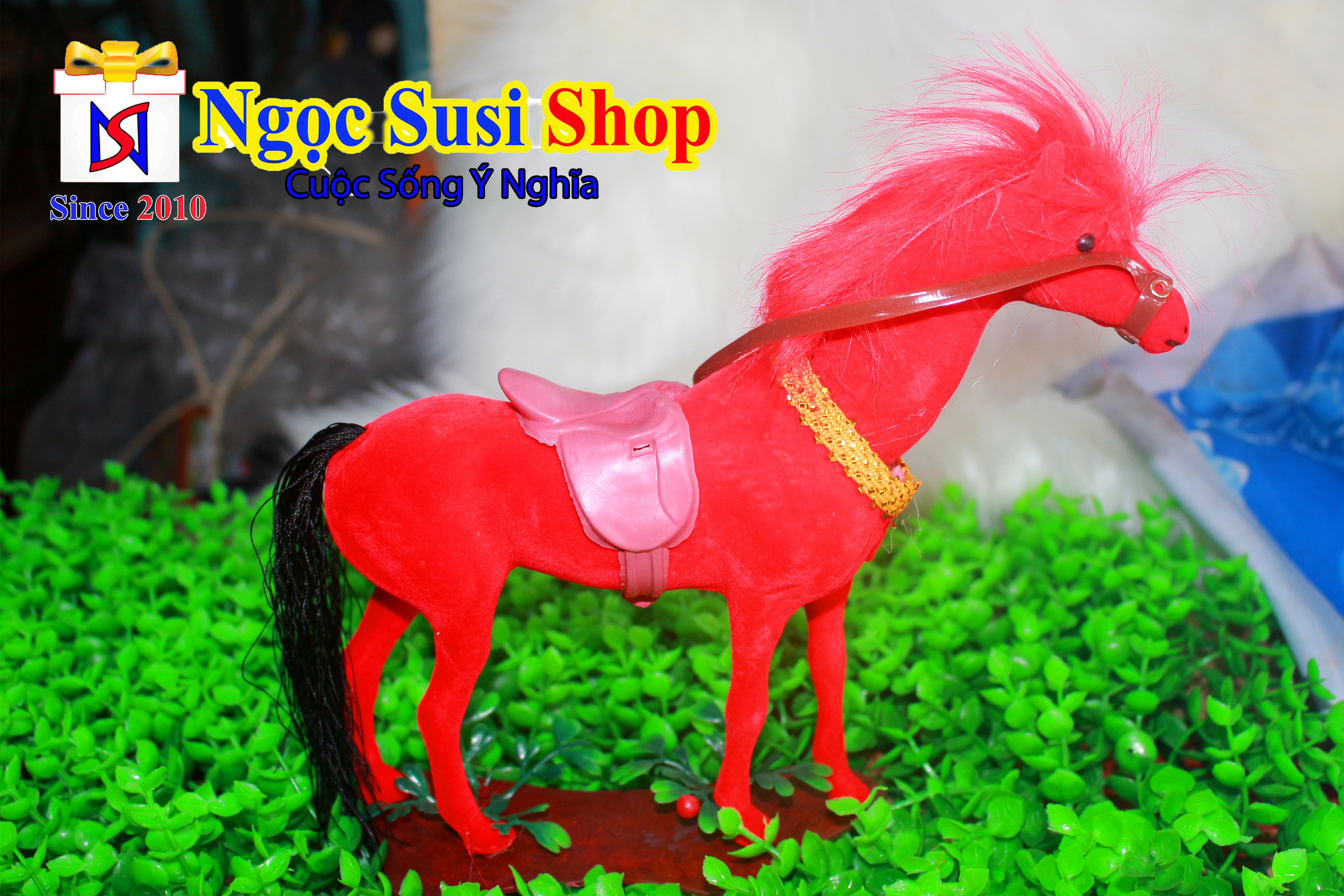 COMBO 2 NGỰA LẮC ĐẦU ĐỂ XE HƠI Ô TÔ PHONG THỦY - NGẪU NHIÊN MÀU