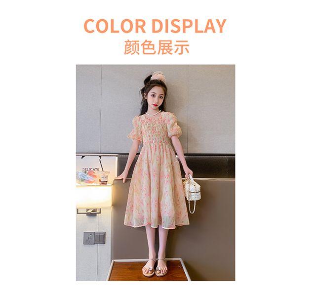 DONGSHOP HOT Cô gái váy mùa hè phong cách phương Tây 2023 Big Boy váy mùa hè chiffon đầm mùa hè cô gái mảnh hoa công chúa váy