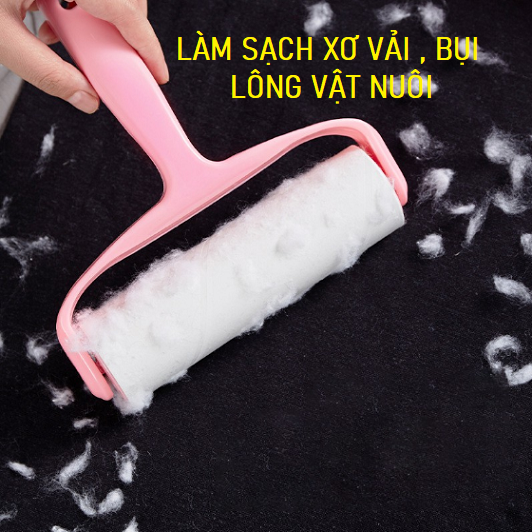 Cây lăn bụi làm sạch quần áo, ga giường, sofa, lăn lông chó mèo lõi 10cm. Lõi Dự Phòng Thay Thế 60 Tờ GD597