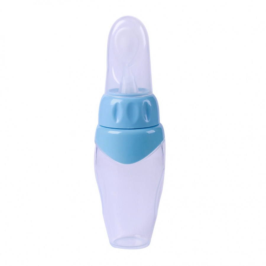 Bình muỗng ăn dặm silicone mềm Ami Thái Lan 150ml (AM55103) - Xanh Dương