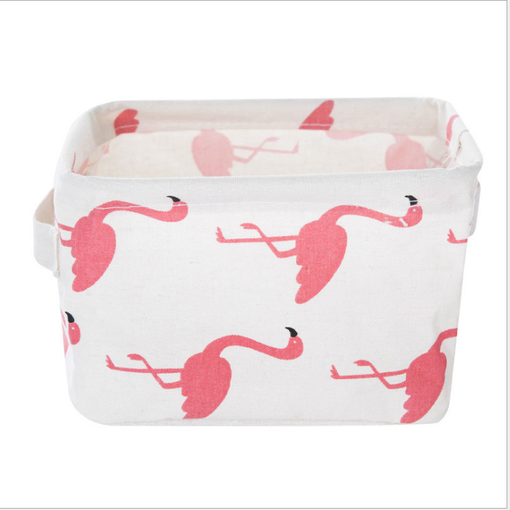 Combo 2 Giỏ Vải Để Đồ, Sọt Vải Họa Tiết 20.5 cm x 16cm x 13cm