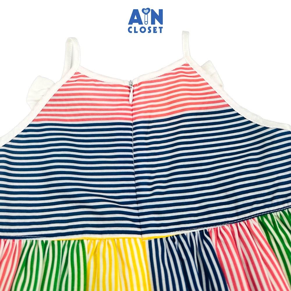 Đầm bé gái họa tiết Kẻ nhiều màu cotton - AICDBGD6I9E7 - AIN Closet