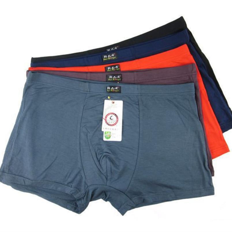 5 cái/lốc Chất Lượng Hàng Đầu Võ Sĩ Tre Đồ Lót Đồ Lót Nam Hộp Cộng Với Kích Thước Lớn XL-6