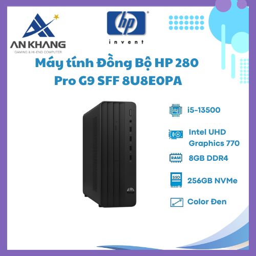Máy Tính Để Bàn HP 280 Pro G9 SFF 8U8E0PA ( i5-13500/ 8GB / 256GB / Intel Graphics /Wlan ac+BT /USB Keyboard &amp; Mouse/ Win11 Home) - Hàng Chính Hãng - Bảo Hành 12T
