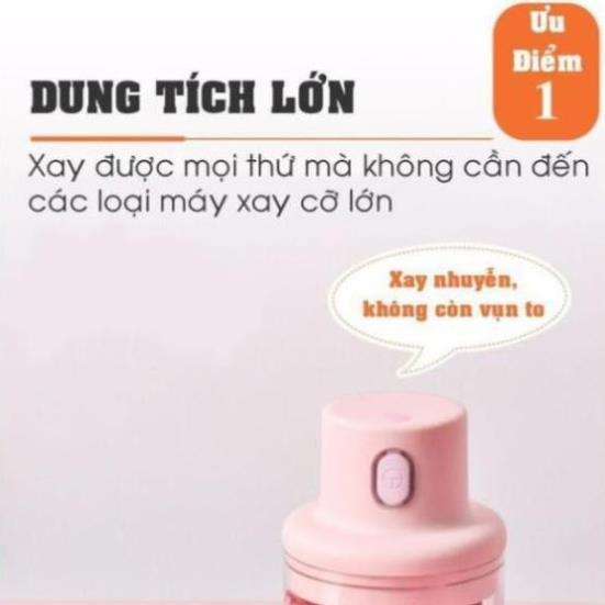 Máy say tỏi ớt, say thịt mini tích điện 250ml