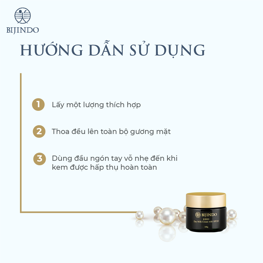 Kem ban ngày SPF 30 - BIJINDO Kirei Day Milk Cream with SPF30 10 gram mini size